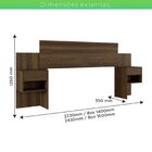 Cabeceira Casal Extensível 223 A 243 Cm Master Imbuia