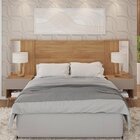 Cabeceira Casal Extensível 2 Mesas Com Gaveta Reflex Buriti/f