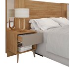 Cabeceira Casal Extensível 2 Mesas Com Gaveta Reflex Buriti/f