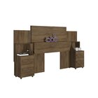 Cabeceira Casal Extensível Com 2 Mesas De Cabeceira 4 Gavetas