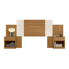 Cabeceira Casal Extensível Com 2 Mesas De Cabeceira Flex Arag