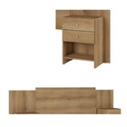 Cabeceira Casal Extensível Com 2 Mesas De Cabeceiras Formosa