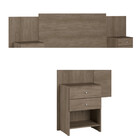 Cabeceira Casal Extensível Com 2 Mesas De Cabeceiras Formosa