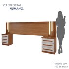 Cabeceira Casal Extensível Com Led Luminous Yescasa Cinamomo