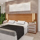 Cabeceira Casal Extensível Com Led Luminous Yescasa Cinamomo