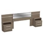 Cabeceira Casal Extensível Com Mesa De Apoio Batis Branca