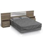 Cabeceira Casal Extensível Com Mesa De Apoio Batis Branca