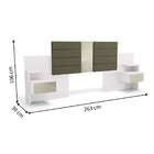 Cabeceira Casal Extensível Com Mesa De Apoio Poseidon Branca