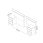 Cabeceira Casal Extensível Com Mesa De Apoio Veronna Tcil
