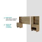 Cabeceira Casal Extensível E Mesa Lateral Madeirada Carraro