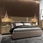 Cabeceira Casal Extensível E Mesa Lateral Madeirada Carraro