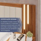 Cabeceira Casal Extensível Estofada Com Led Luminous Yescasa