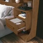 Cabeceira Casal Fênix Castanho Off White Fênix