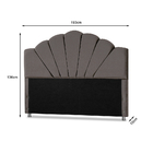 Cabeceira Casal Flora 1,93 Cinza