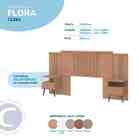 Cabeceira Casal Flora Com 2 Mesas Angelin Castro Móveis