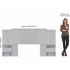 Cabeceira Casal Flora Macadâmia/boucle