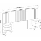 Cabeceira Casal Flora Macadâmia/boucle