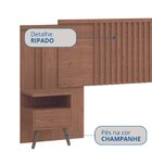 Cabeceira Casal Flora Macadâmia/boucle