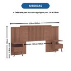 Cabeceira Casal Flora Macadâmia/boucle