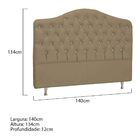 Cabeceira Casal Florence P04 140 Cm Suede - Amarena Móveis -