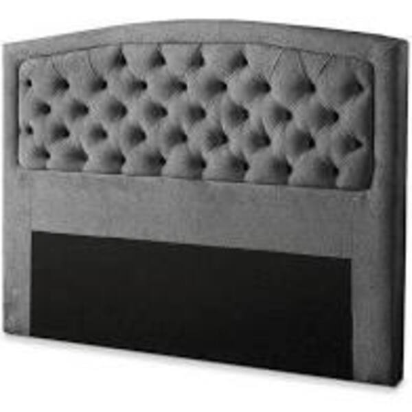 Cabeceira Casal Geovana 140 Cm Suede Cinza - D A Decor