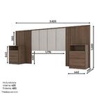 Cabeceira Casal Grécia Estofada 4 Gavetas - Móveis Henn