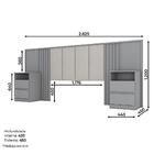 Cabeceira Casal Grécia Estofada 4 Gavetas - Móveis Henn