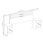 Cabeceira Casal Harry Ébano