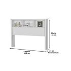 Cabeceira Casal Havana Branco - Tebarrot Móveis