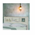 Cabeceira Casal Havana Off White Com Madeira - Tebarrot Móveis