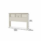 Cabeceira Casal Havana Off White Com Madeira - Tebarrot Móveis