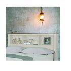 Cabeceira Casal Havana Off White Com Madeira - Tebarrot Móveis