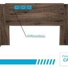 Cabeceira Casal Havana Plus Com Mesa De Cabeceira