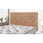 Cabeceira Casal Imperatriz Nobuck Bege Simbal