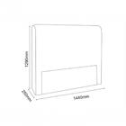 Cabeceira Casal Imperatriz Nobuck Cinza Escuro Simbal