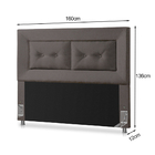 Cabeceira Casal Irlanda 1,58 Cinza