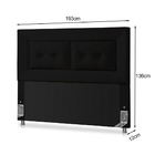 Cabeceira Casal Irlanda 1,93 Preto