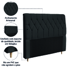 Cabeceira Casal Istambul - Dobuê - Preto