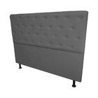 Cabeceira Casal Juliana 140cm Para Cama Box Suede Cinza - Ds