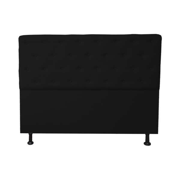 Cabeceira Casal Juliana 140cm Para Cama Box Suede Preto - Ds