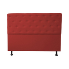 Cabeceira Casal Juliana 140cm Para Cama Box Suede Vermelho -