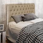Cabeceira Casal King 193cm Diamante D10 Linho Bege