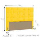 Cabeceira Casal King 195cm Carlotta Corano Amarelo - D'monega