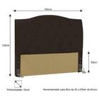 Cabeceira Casal King 195cm Colônia Corano Marrom - D'monegatto