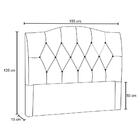 Cabeceira Casal King 195cm Colônia Linho Cinza - Dmonegatto