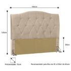 Cabeceira Casal King 195cm Colônia Suede Bege - D'monegatto