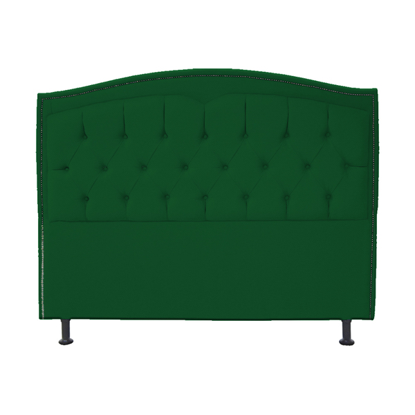 Cabeceira Casal King 195cm Para Cama Box Diana Suede Verde -