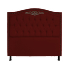 Cabeceira Casal King 195cm Para Cama Box Greta Suede Bordô -