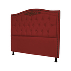 Cabeceira Casal King 195cm Para Cama Box Greta Suede Vermelho