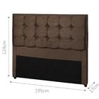 Cabeceira Casal King 195cm Sued Tabaco